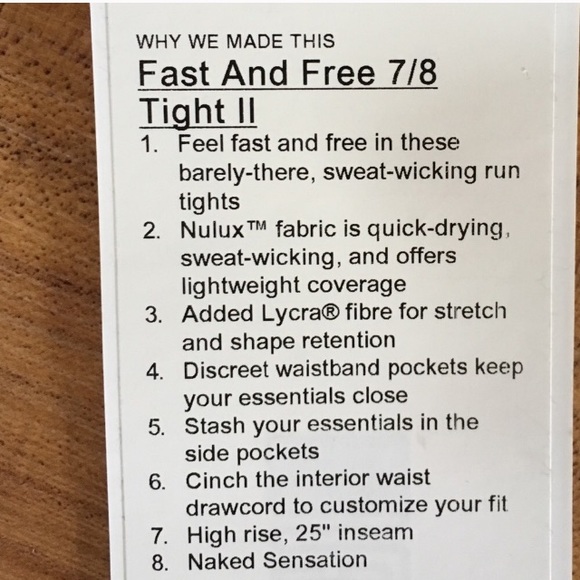 Lululemon HAWAII Exclusive Fast & Free Tight Pants - Picture 5 of 8